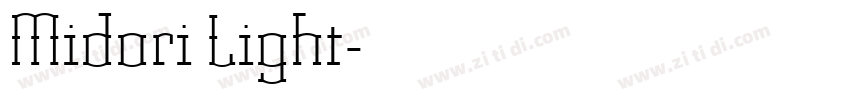 Midori Light字体转换 Midori Light字体转换